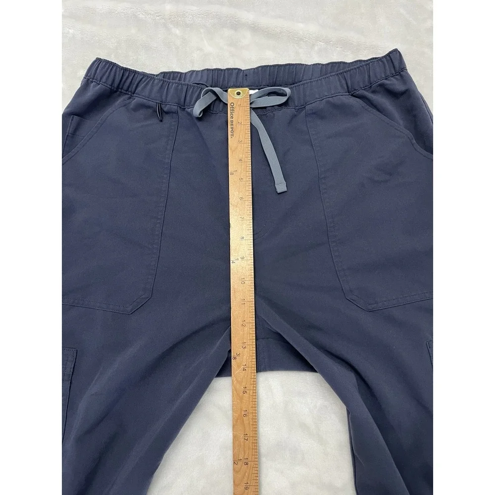 Figs Scrubs Pants Adult  2XL Tall Navy Straight Leg Cargo Technical Collection